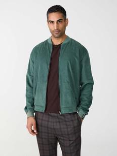 atlas/teal Reversible Bomber Corduroy via Yahmo