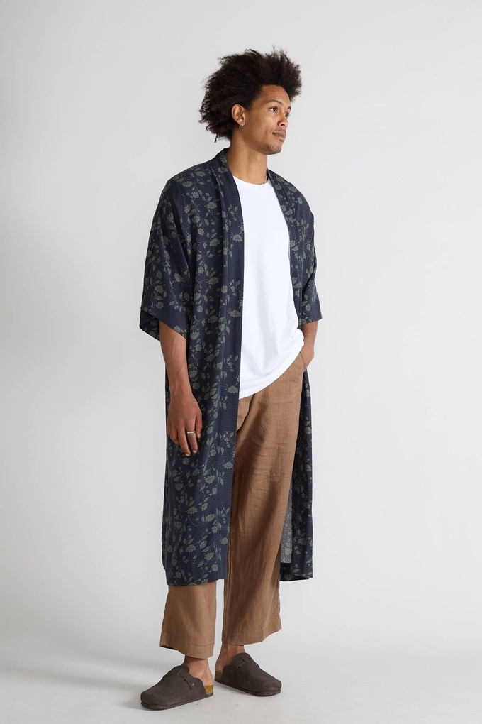 midnight Better-Than-Silk Kimono from Yahmo