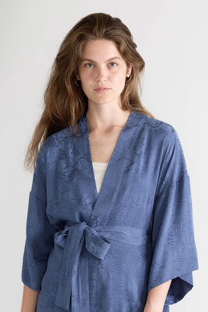 zen indigo Better-Than-Silk Kimono from Yahmo