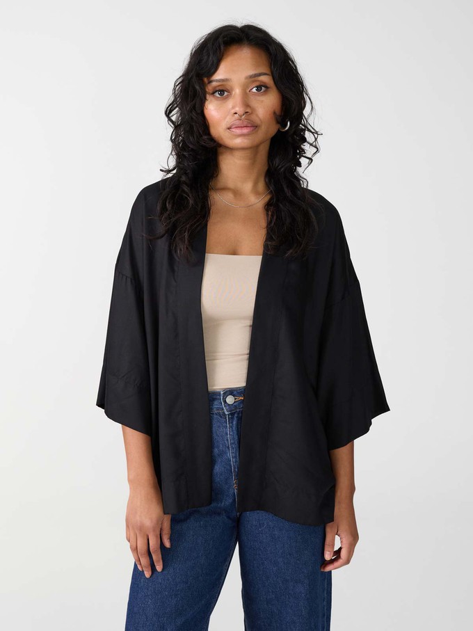 black Luxurious Everyday Kimono from Yahmo