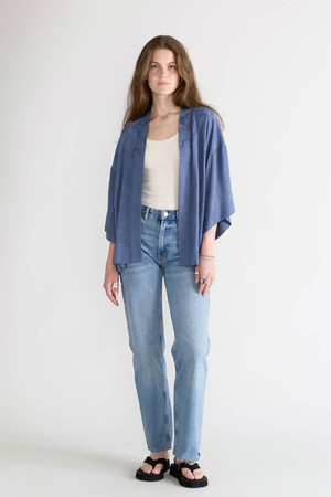 zen indigo Luxurious Everyday Kimono from Yahmo