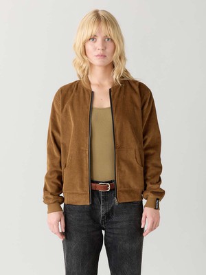 masala/caramel Reversible Bomber Corduroy from Yahmo