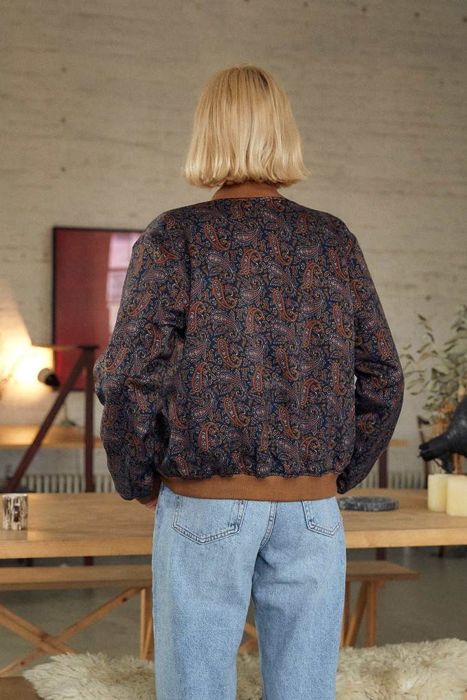 paisley/caramel Reversible Bomber Corduroy from Yahmo