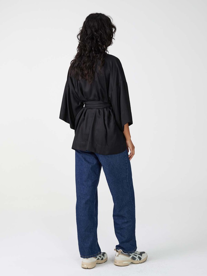 black Luxurious Everyday Kimono from Yahmo