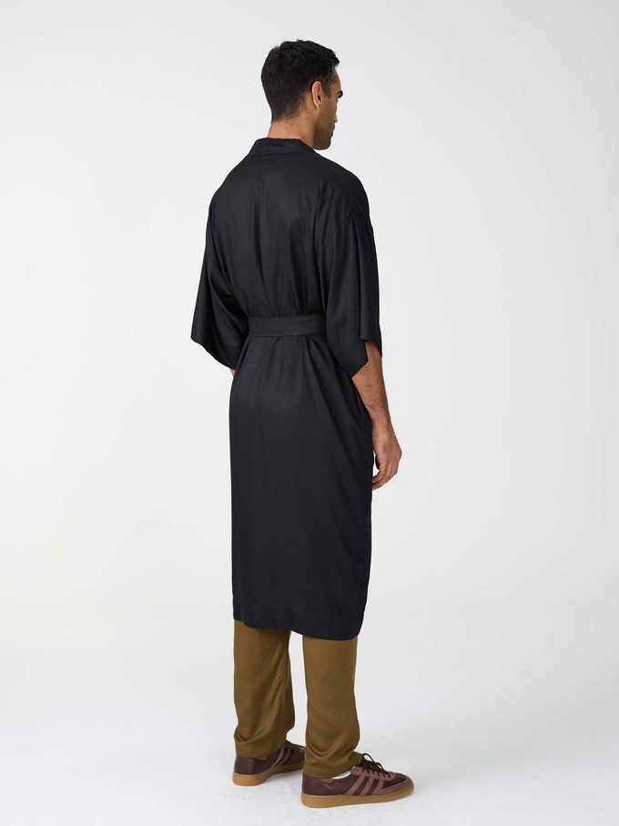 black Kimono made from TENCEL Lyocell from Yahmo