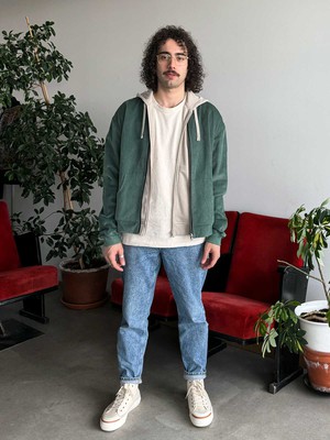 atlas/teal Reversible Bomber Corduroy from Yahmo