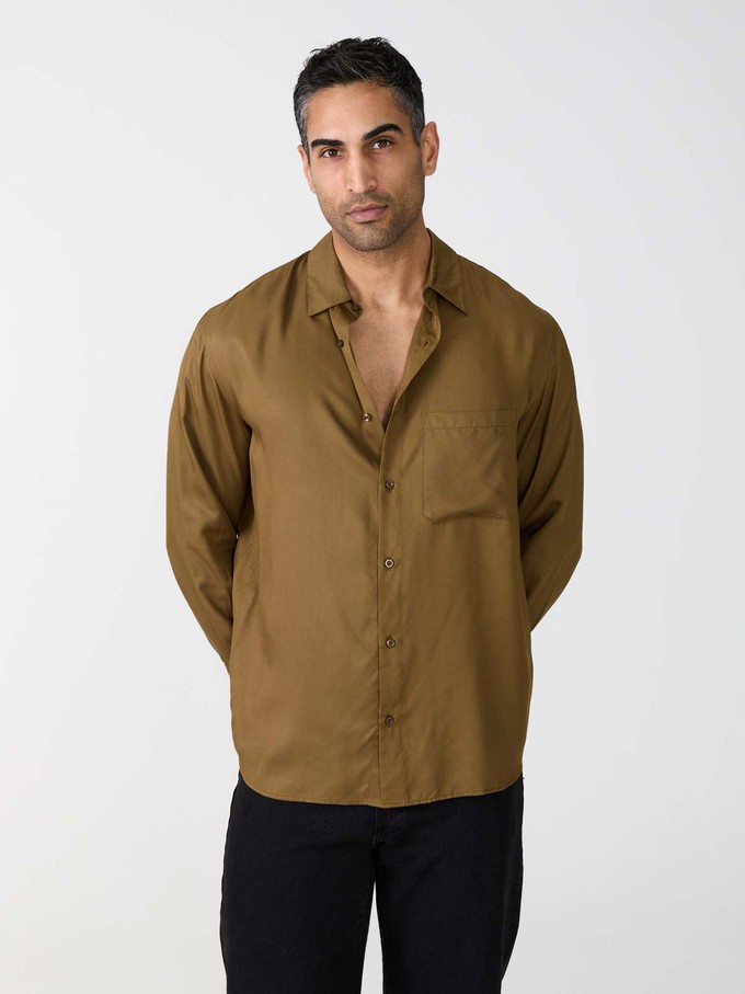 brown Shirt made from TENCEL Lyocell from Yahmo