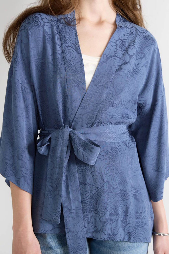 zen indigo Luxurious Everyday Kimono from Yahmo