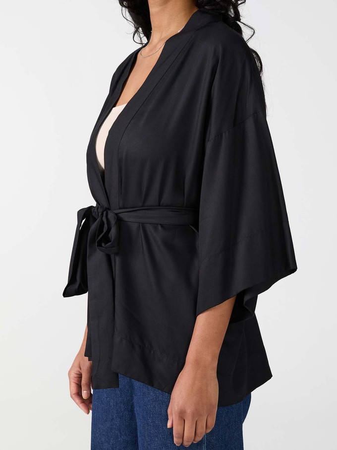 black Luxurious Everyday Kimono from Yahmo