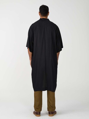 black Kimono made from TENCEL Lyocell from Yahmo