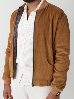 paisley/caramel Reversible Bomber Corduroy from Yahmo