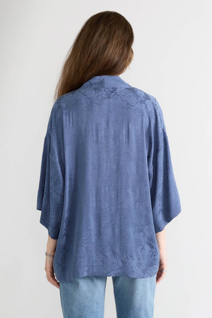 zen indigo Luxurious Everyday Kimono from Yahmo