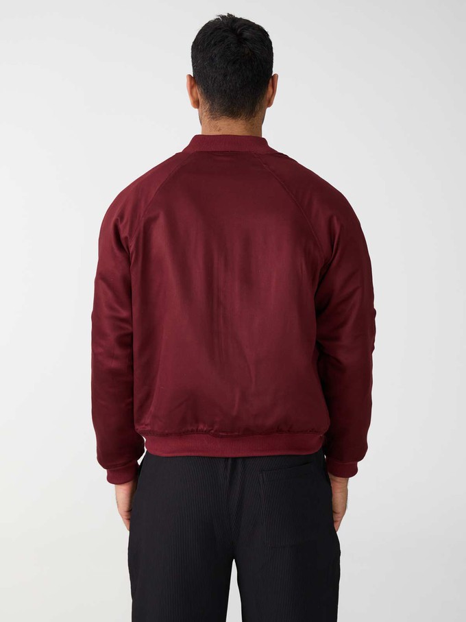 garden/wine Bruno Reversible Bomber Jacket from Yahmo