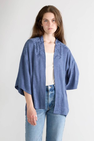 zen indigo Luxurious Everyday Kimono from Yahmo