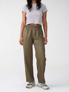 olive Pants made from TENCEL Lyocell via Yahmo