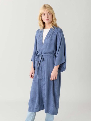 zen indigo Better-Than-Silk Kimono from Yahmo