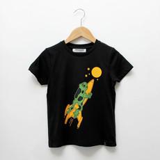 Kinder t-shirt ‘Frocket’ | Black via zebrasaurus