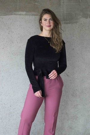 VELVET WRAP TOP from ZWAAN